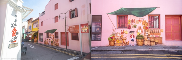 為了將柯南風潮從大螢幕持續延燒至線下，新加坡當局也邀請知名壁畫家葉耀宗先生在牛車水繪製了名偵探柯南壁畫，展現柯南與新加坡傳統小販的傳神互動，大家到訪新加坡不免到此一遊。