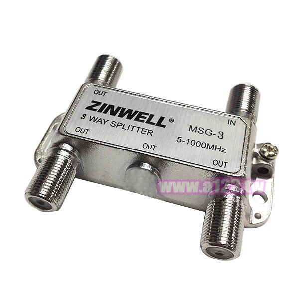 ZINWELL 兆赫 MSG-3 一進三出 三分配器 3分配器 電視分享器 分歧器 分支器 抗干擾。人氣店家民權橋電子生活百貨的有最棒的商品。快到日本NO.1的Rakuten樂天市場的安全環境中盡情網