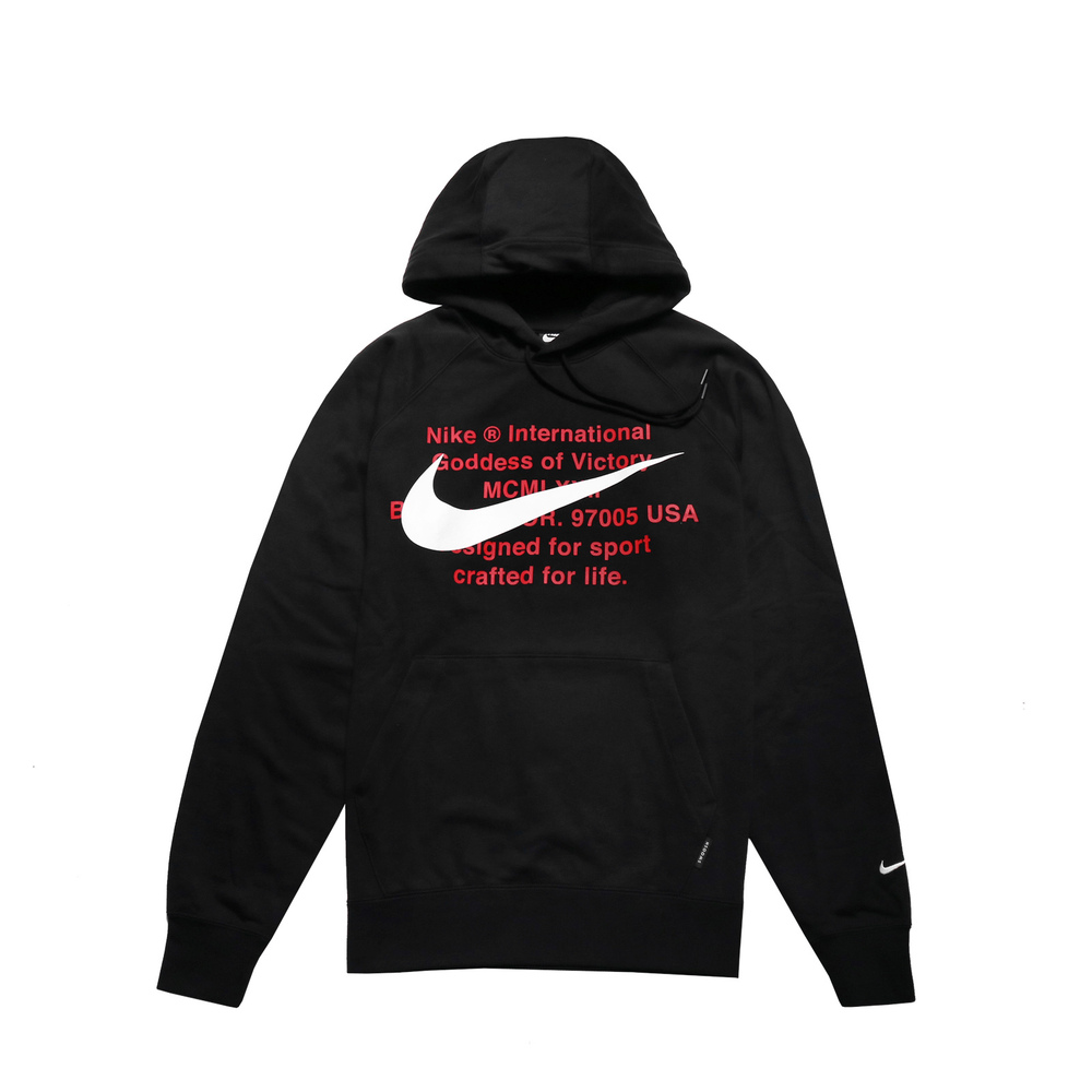 連帽休閒上衣品牌:NIKE型號:CJ4864-010品名:NSW Swoosh Hoodie配色:黑色,紅色
