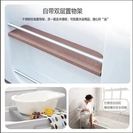 科勒正品浴缸希爾維1.3米親子整體化浴缸K-99017T/99018T DF萌萌小寵