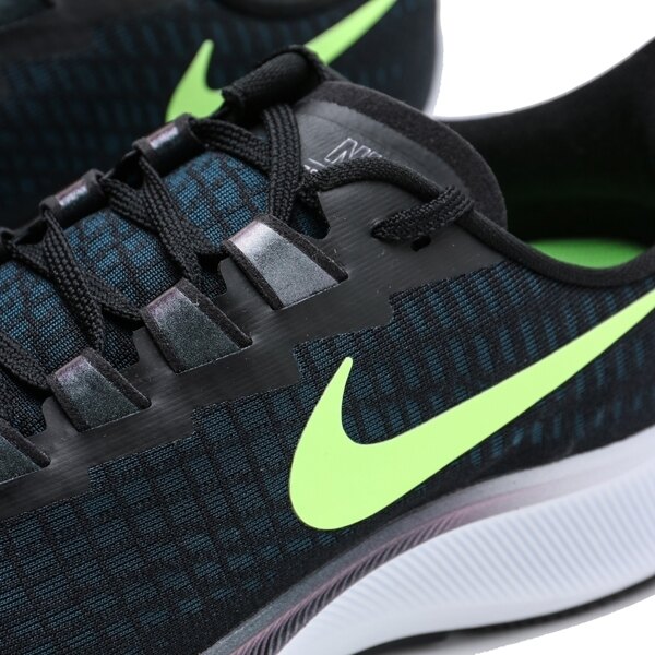 NIKE 慢跑鞋 ZOOM PEGASUS 37 飛馬 黑 藍 螢光綠 休閒 廣告款 男 (布魯克林) BQ9646-001