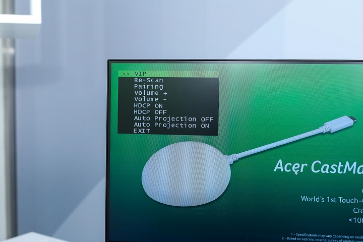 Acer CastMaster Touch 無線簡報系統，不受 VGA 或 HDMI 限制、觸控即進入簡報模式