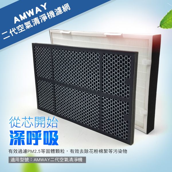 【GreenR3 HEPA+活性炭濾網組】適用安麗Amway二代 高效能HEPA濾網 活性碳 濾網 空氣 清淨機濾網