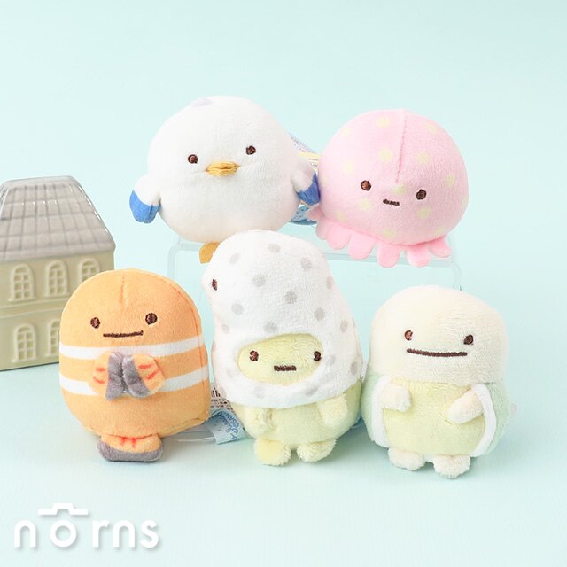 【日貨海洋角落生物小沙包 5入套組】Norns 海洋生物 海洋動物 小丑魚 海龜 水母 花園鰻 海鷗 好窩生活節