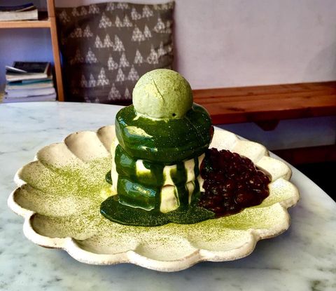 烤甜甜圈冰淇淋鬆餅