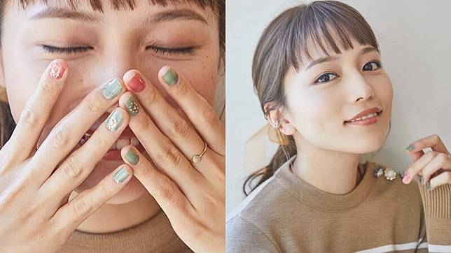 打扮的戀愛是有理由的 川口春奈原來是美甲範本 清新透膚亮片 夏日蜜桃配色 絕對是先蒐藏再說 Marie Claire美麗佳人