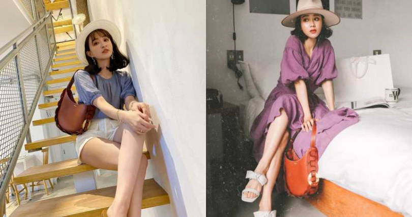 潮模薛妞妞、時尚部落客唐葳也都曬出這款CHLOE Darryl Bag(圖/取自薛妞妞、唐葳ig)