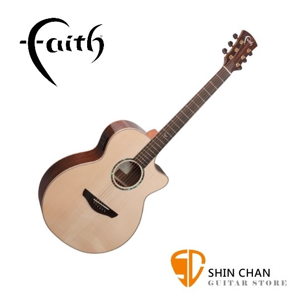 Faith 英國名牌 FVHG PERC 41吋 全單板 可插電 民謠吉他 雙拾音器系統 贈原廠吉他硬盒【型號:FVHG-PERC】