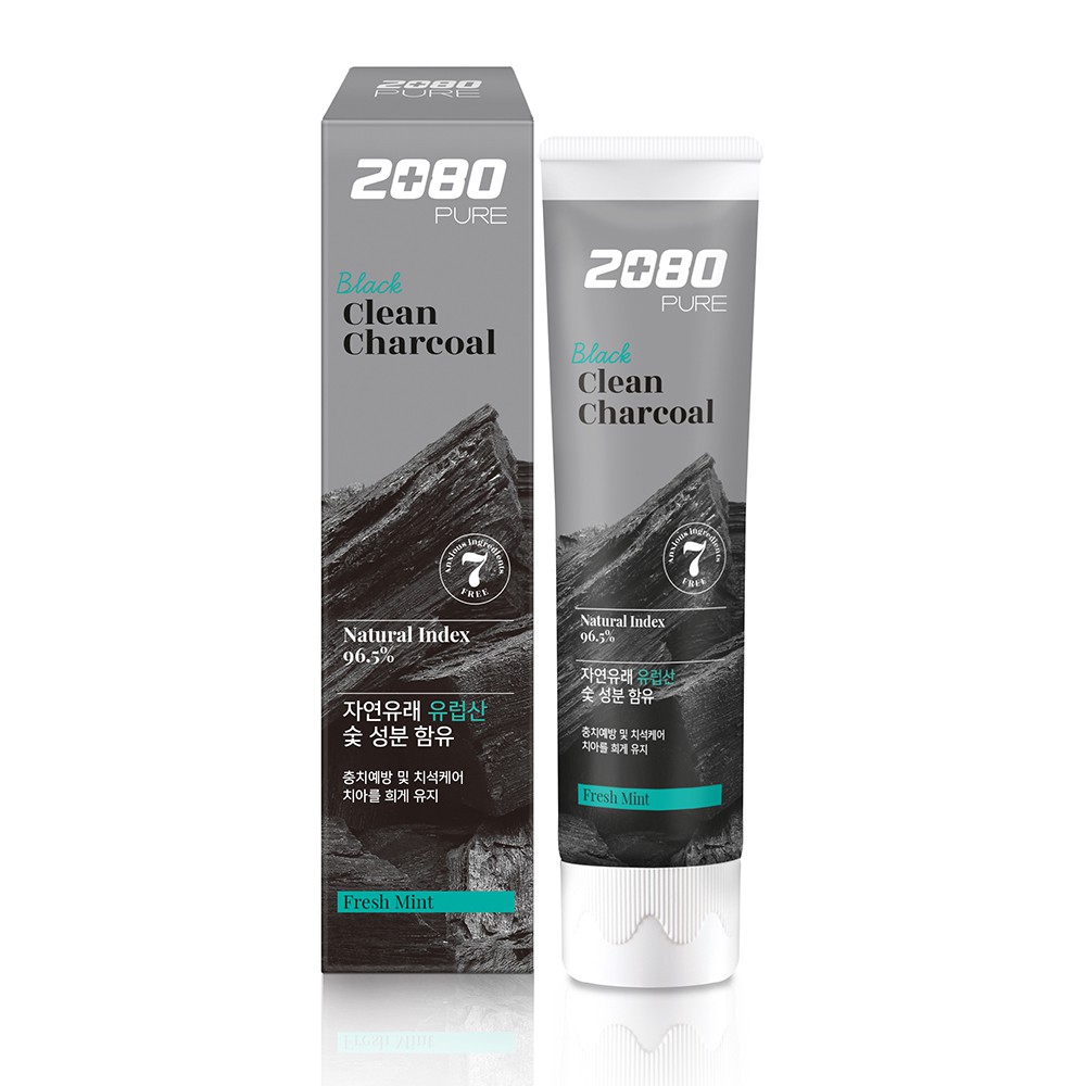 韓國2080 北歐純椰活性碳淨白牙膏120gX3入