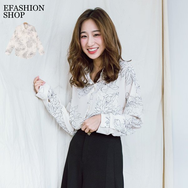襯衫-手繪花朵單口袋雪紡襯衫-eFashion 預【L15719190】。流行女裝與女鞋人氣店家eFashion的2019初秋、20191002有最棒的商品。快到日本NO.1的Rakuten樂天市場的