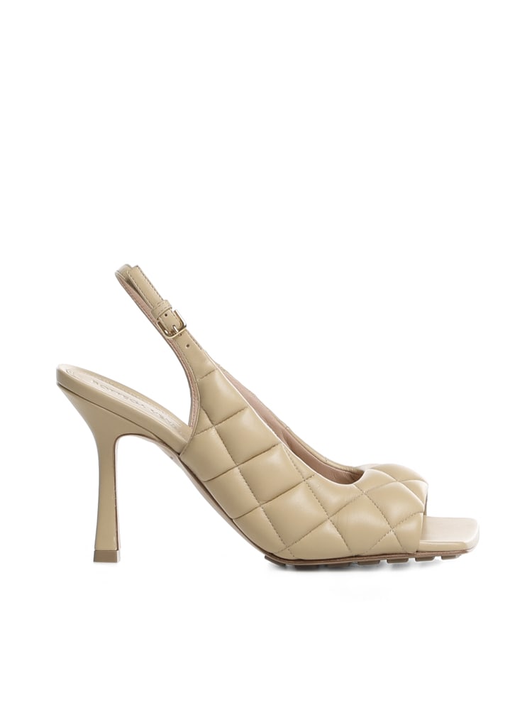 Bottega Veneta Padded Sandal In Metalassé Nappa Leather