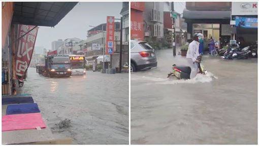 雨彈狂襲！高雄「馬路成黃河」連公車都掛了 網看畫面傻眼：水上摩托車 三立新聞網 Line Today