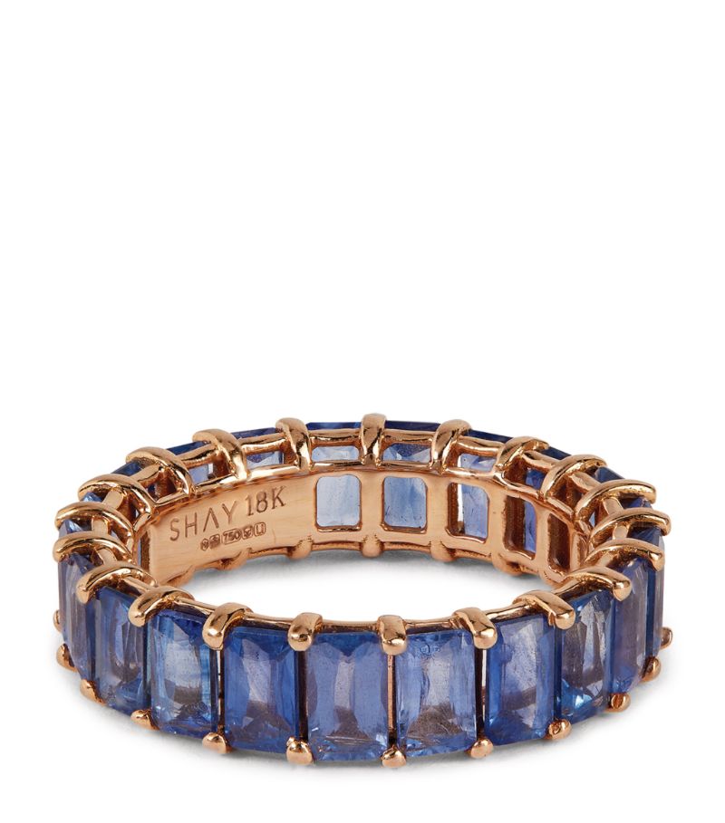 A symbol of everlasting sentiment, Shays eternity ring adopts a timeless band silhouette in 18-karat