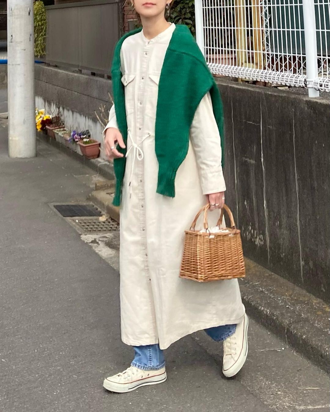 組み合わせは自由自在 春の ワンピース パンツ コーデ コーデスナップニュース