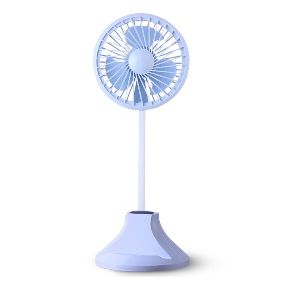 【ThL】四合一LED檯燈風扇D8(內建可充鋰電池)藍色