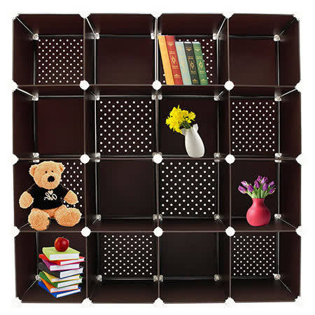 【舞動創意】點點普普風大尺寸16格收納櫃_30.5cm_56片-四色任選