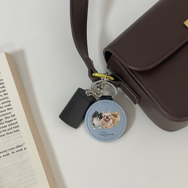 可印 客製化皮革鑰匙圈 似顏繪 人像畫客製 寵物繪製 生日禮物