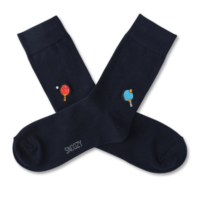 現貨 韓國 SNOOZY 電繡童趣logo襪-桌球拍