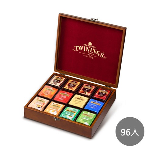 【商品特色】 1972年榮獲伊莉莎白女王頒獲「出口產業獎勵」。更於風行世界300年的Twinings推出高貴典雅禮盒系列，請您來與Twinings同享一場幸福洋溢的午茶之約。 ★品牌介紹 TWININ