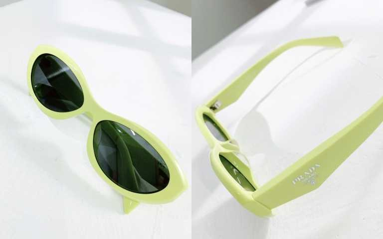 PRADA 2023春夏系列#PR26ZSF太陽眼鏡／16,500元（圖／吳雅鈴攝）