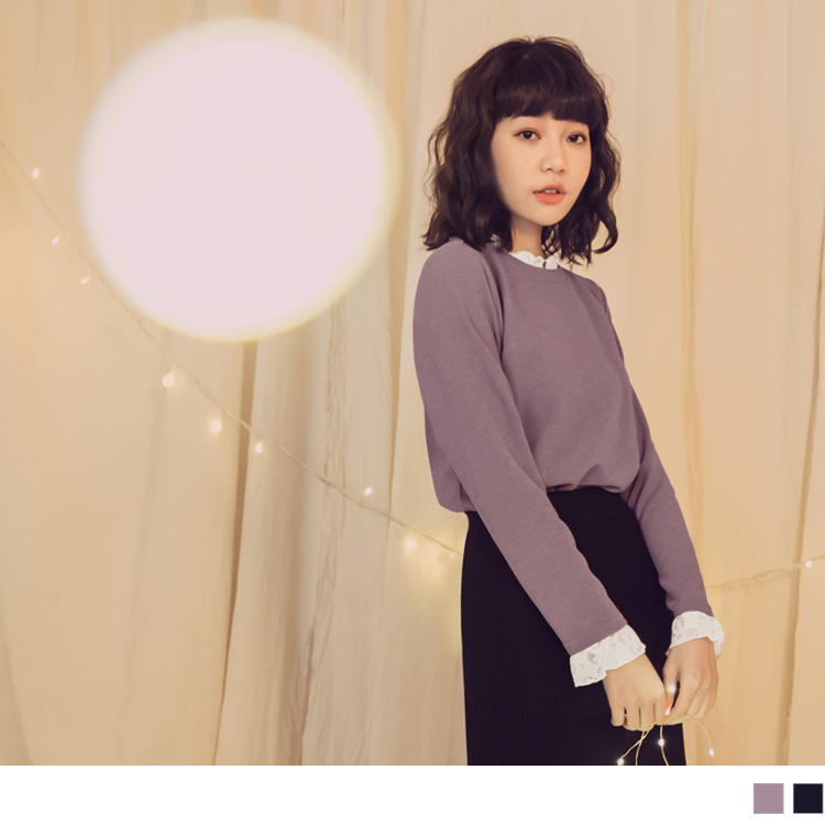 利用蕾絲的透視感堆起層次變化， 不僅甜美更能展露小性感， 假兩件式的設計使妳不必刻意搭配， 即能創造魅力層次感~ ********************** 小提醒：假兩件式不可拆 深色衣物建議單獨