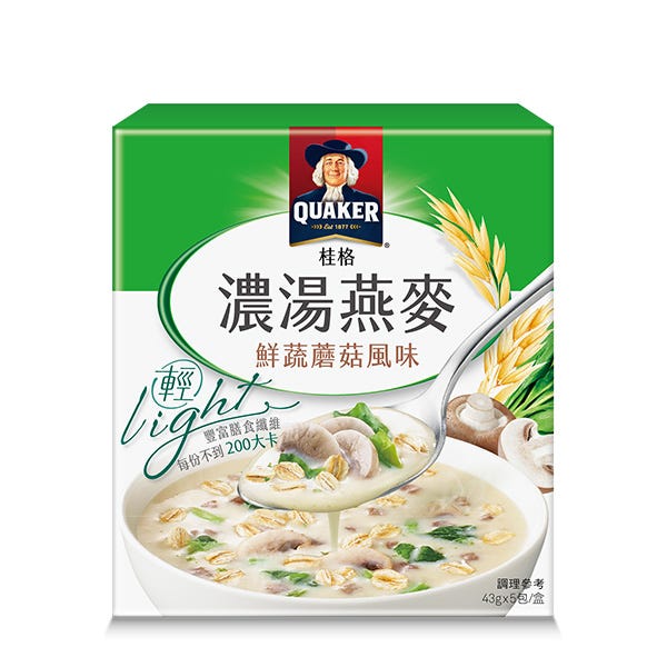 桂格濃湯燕麥-鮮蔬蘑菇47gX5包