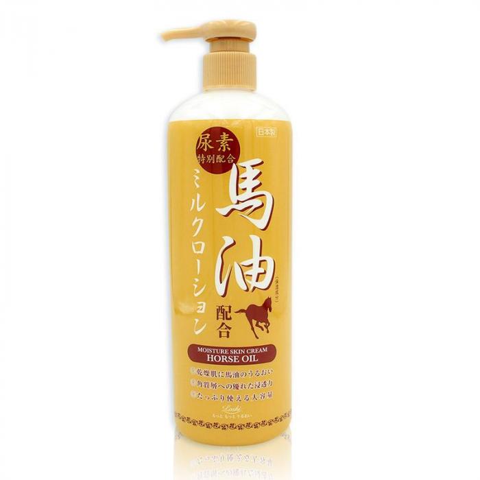 日本Loshi 金裝馬油保濕潤膚乳液485ml