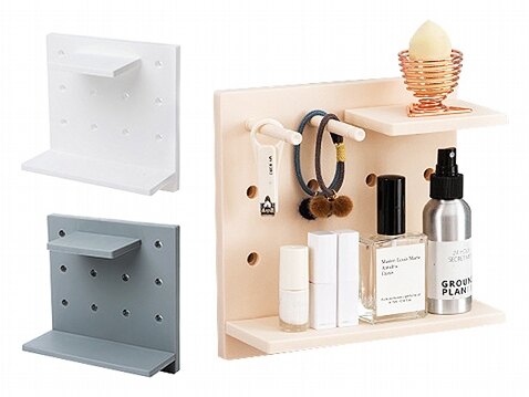 JUSTY 北歐風洞洞板置物收納架(1入) 顏色隨機出貨【小三美日】◢D021424