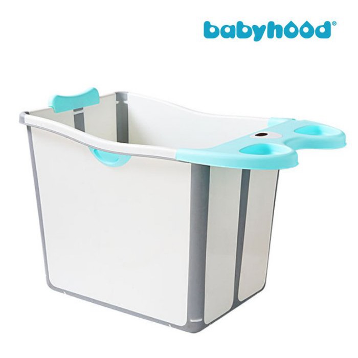 ◆快速摺疊！折疊後僅9.5cm，不佔空間。◆0-6個月可作寶寶的游泳池，夏日玩水安全又衛生。◆加大加深設計，孩子泡澡更舒服開心。材質：PP塑膠、TPE顏色：藍色重量：4.2kg尺寸：上緣長寬 62 x