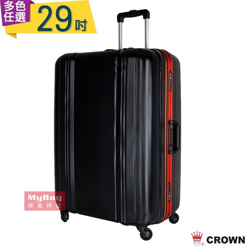 品牌：CROWN型號：C-F2808材質：PC塑膠尺寸：29吋 高 78.3 * 寬 55.9 * 厚 30 cm容量：106 L重量：5.91 KG載重：23 KG●多段式拉桿設計●TSA海關安全鎖