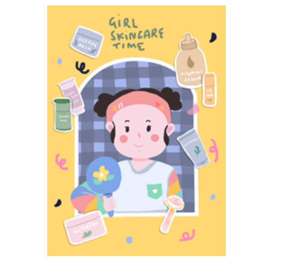 Girl Skincare Time