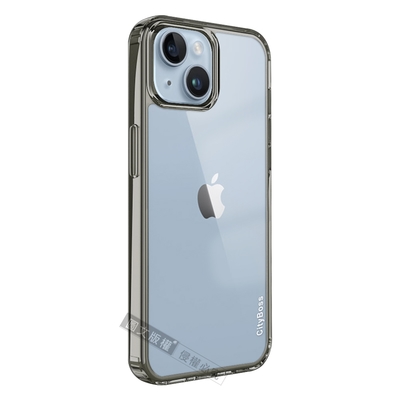 CITY晶鑽彩盾 iPhone 14 6.1吋 抗發黃透明殼 氣囊軍規防摔殼 手機殼(石墨灰)