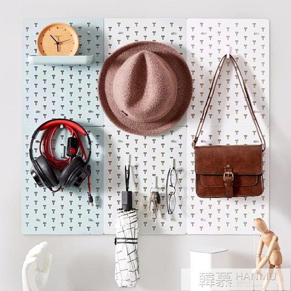 牆上置物架免打孔洞洞板廚房客廳衛生間簡約廚具壁掛式掛鉤收納架 YTL 元旦迎新全館免運