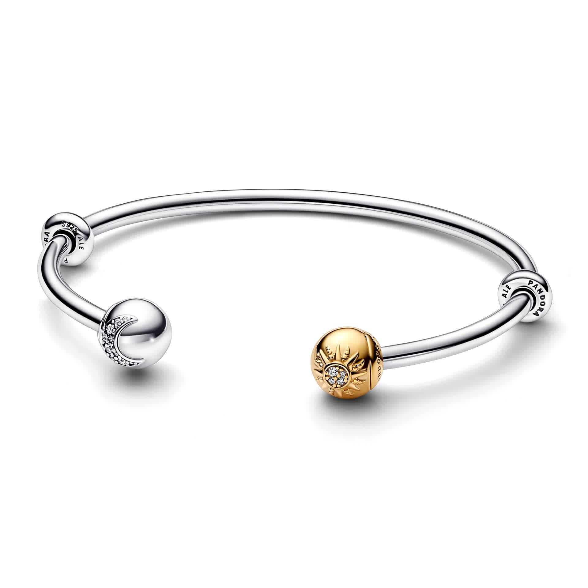 Pandora Moments 雙色日月開圈手環