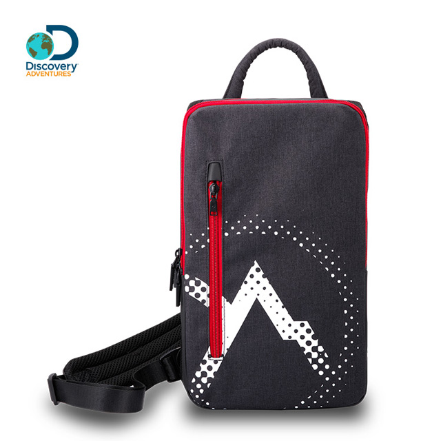 便於抓握的握把 前置拉鍊口袋防潑水塗層背部網眼透氣設計,後網眼設計不易鄒摺且透氣,舒適布服貼背部無負擔