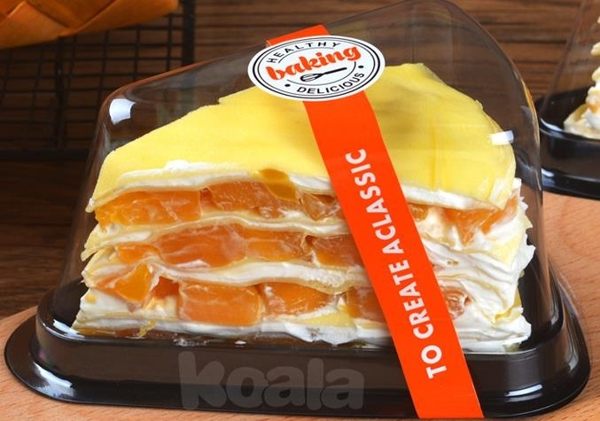 三角形蛋糕盒烘焙包裝一次性透明慕斯千層芝士切塊8寸加厚打包盒