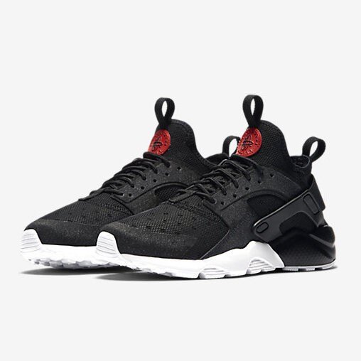 【日本海外代購】NIKE Air Huarache Run Ultra 紅標 白底 皮革 無縫 武士 襪套 男女