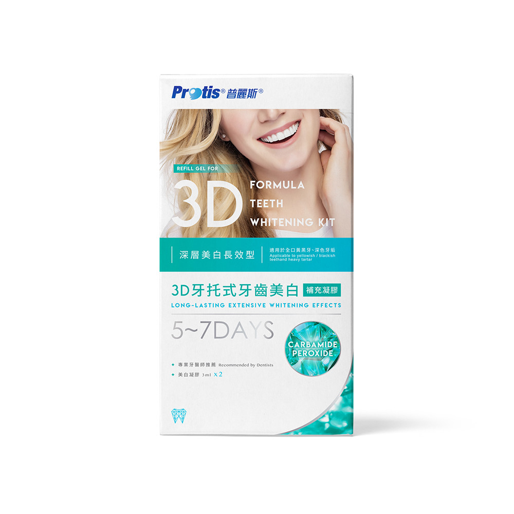 不含牙托須配合使用 專業牙醫師推薦 榮獲屈臣氏健康美麗大賞最佳銷售 榮獲fg美妝雜誌居家牙齒美白評比no.1 適用於全口黃黑牙深色牙垢 產品內容物與規格說明 內容物 美白凝膠3mlx2 塑膠尖頭乙個