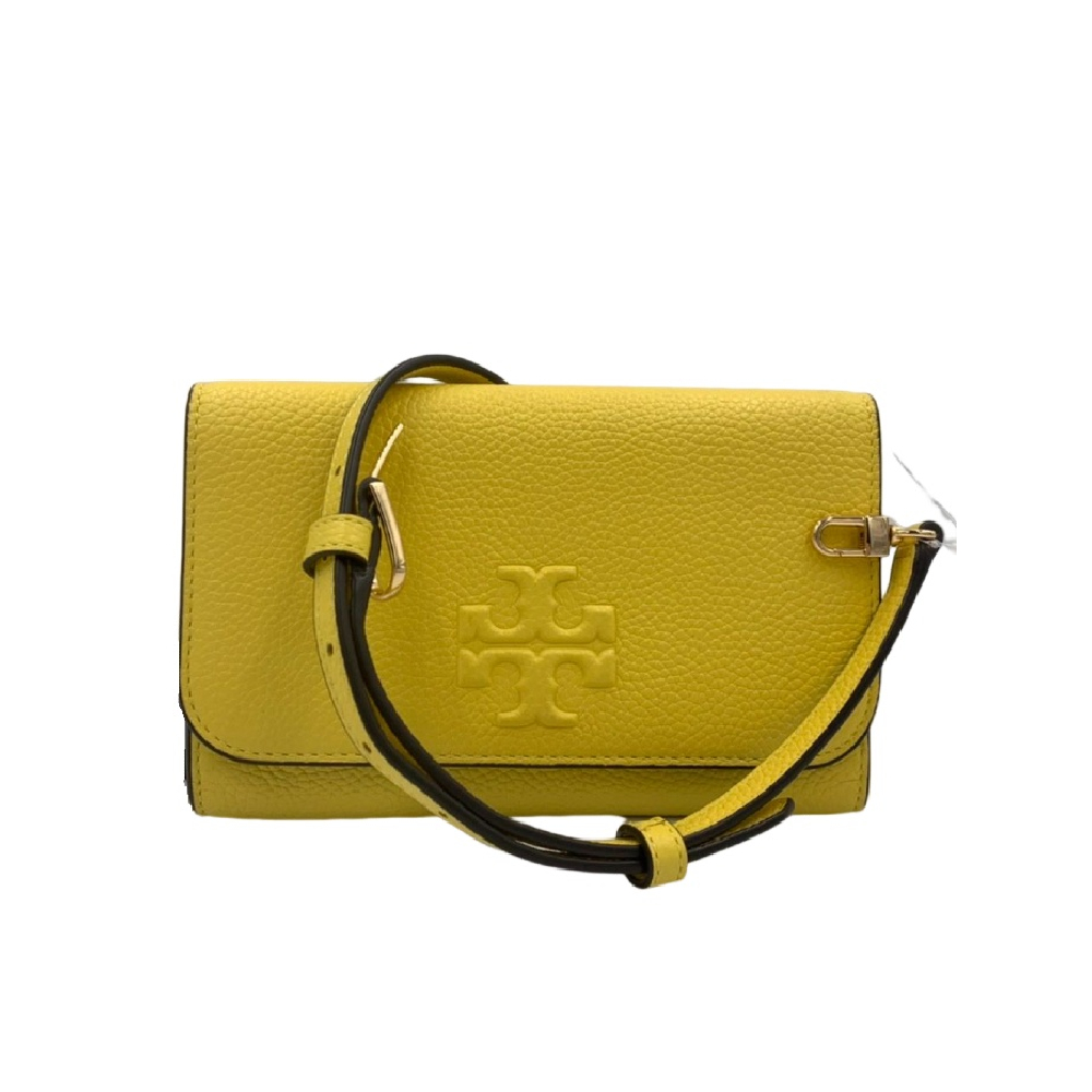 TORY BURCH THEA皮革錢包式單肩包/斜背包 黃色 75029747