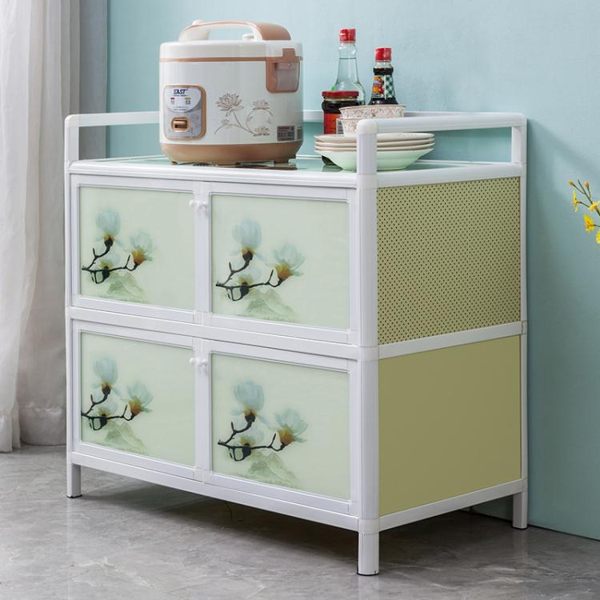 碗櫃家用廚房置物櫃收納櫃子儲物櫃簡易組裝廚櫃鋁合金經濟型櫥櫃