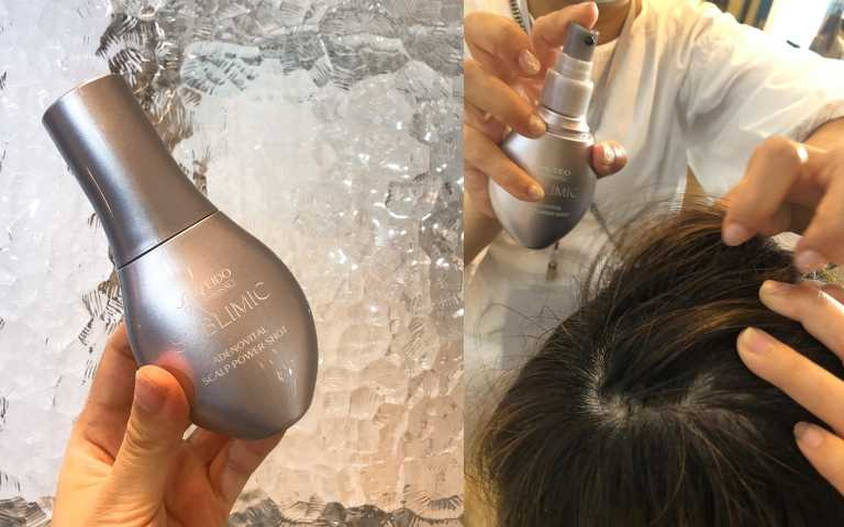 SHISEIDO PROFESSIONAL全新推出活耀未來無限肌能精粹，有俐落的流線型瓶身，搭配高質感霧銀消光灰，結合資生堂集團百年護膚根基與尖端育髮科技研發中心的高機能髮肌美容精粹。濕髮時，以毛巾拭乾頭髮後，於全頭均勻噴灑 15 點後，以指腹按摩加強吸收。建議早晚各一次，乾髮也可使用。SHISEIDO PROFESSIONAL活耀未來無限肌能精粹 120mL／2,400元。 （圖／黃筱婷攝影）