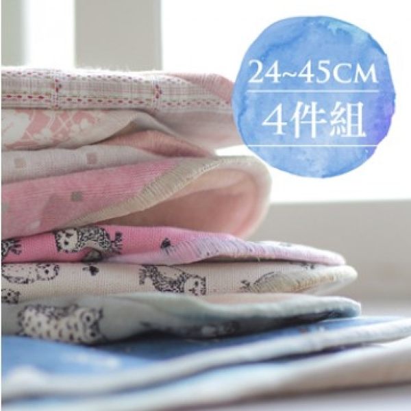 【櫻桃蜜貼】4件組一般及夜用 [24cm~45cm] 彩棉布衛生棉