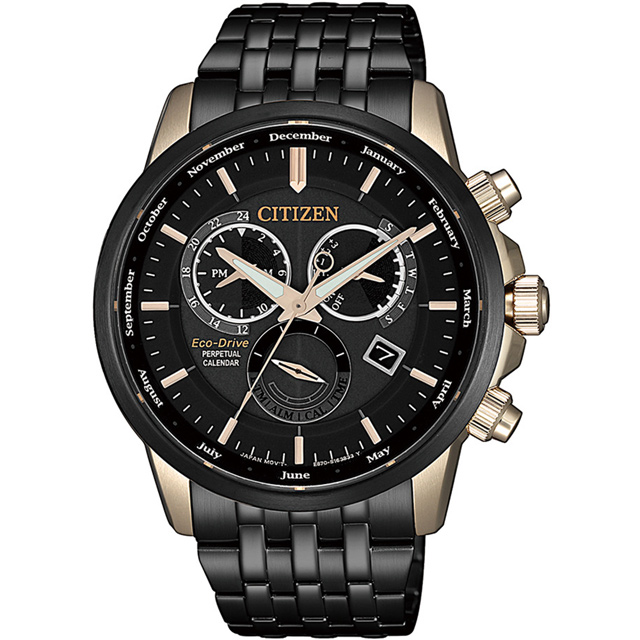 加贈原廠露營燈原廠公司貨Eco-Drive光動能三眼計時日期顯示