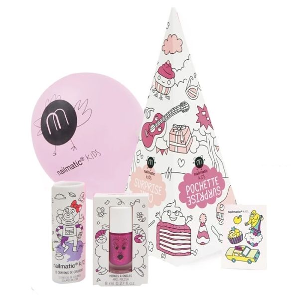 Nailmatic派對指甲油驚喜禮盒組-指甲油8ml,汽球,色筆,紋身轉印貼紙