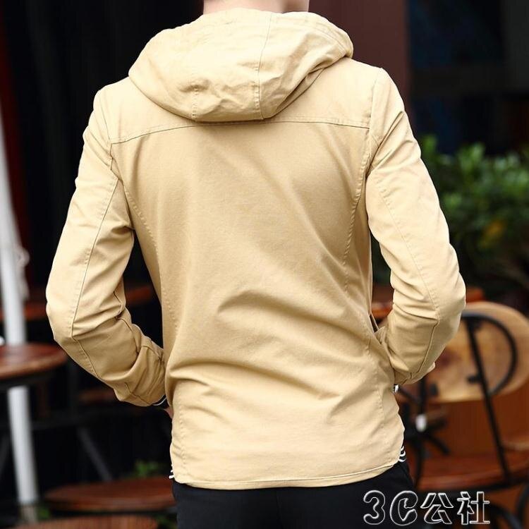 男士休閑夾克外套韓版青少年學生薄款褂子帥氣外衣服潮流春秋男裝