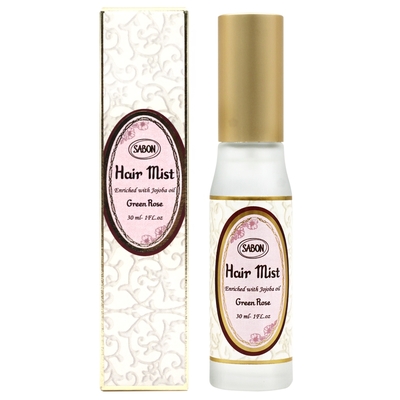 SABON 以色列綠玫瑰髮香噴霧30ml 附紙袋(公司貨)