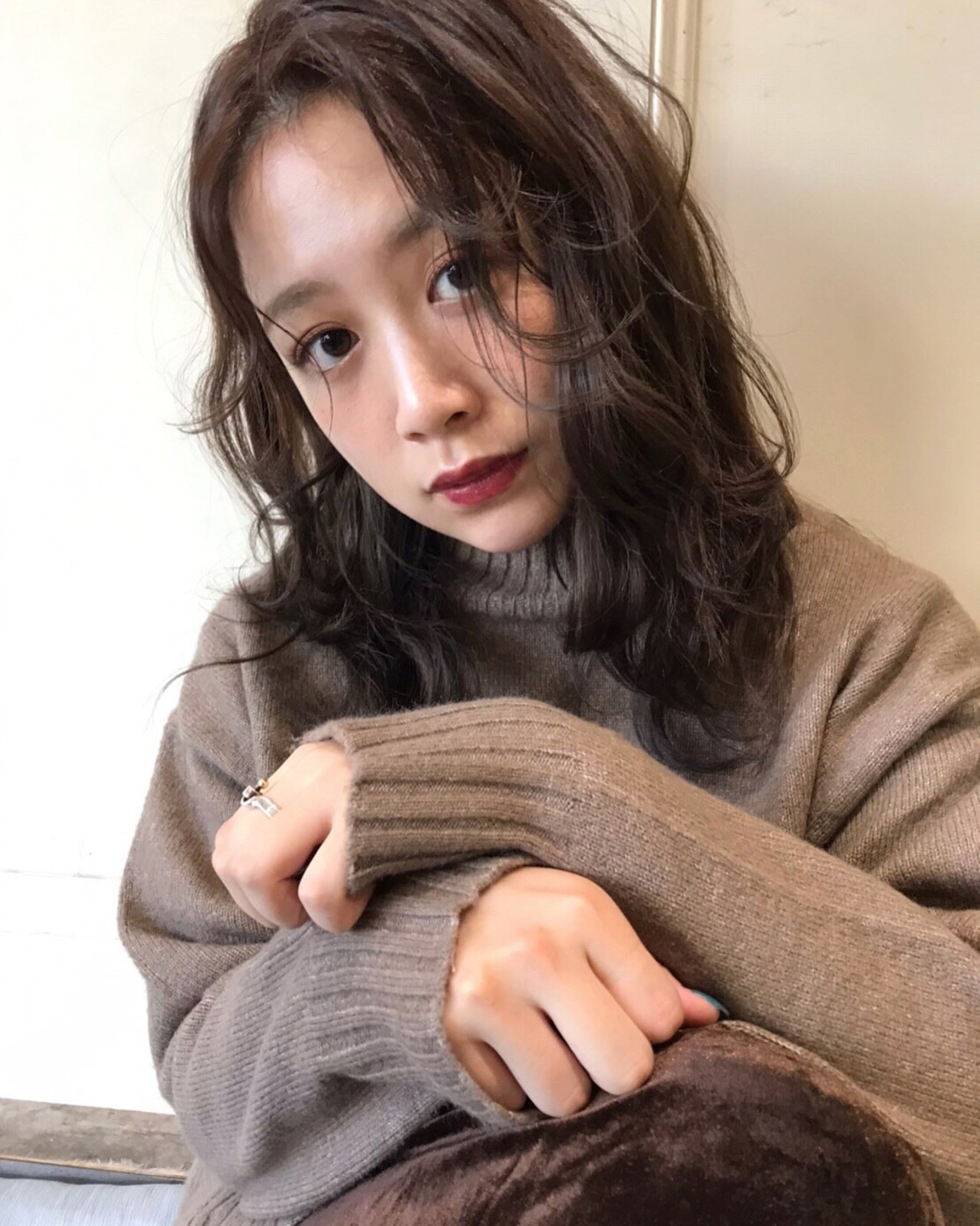 大人かわいい前髪なしスタイル
