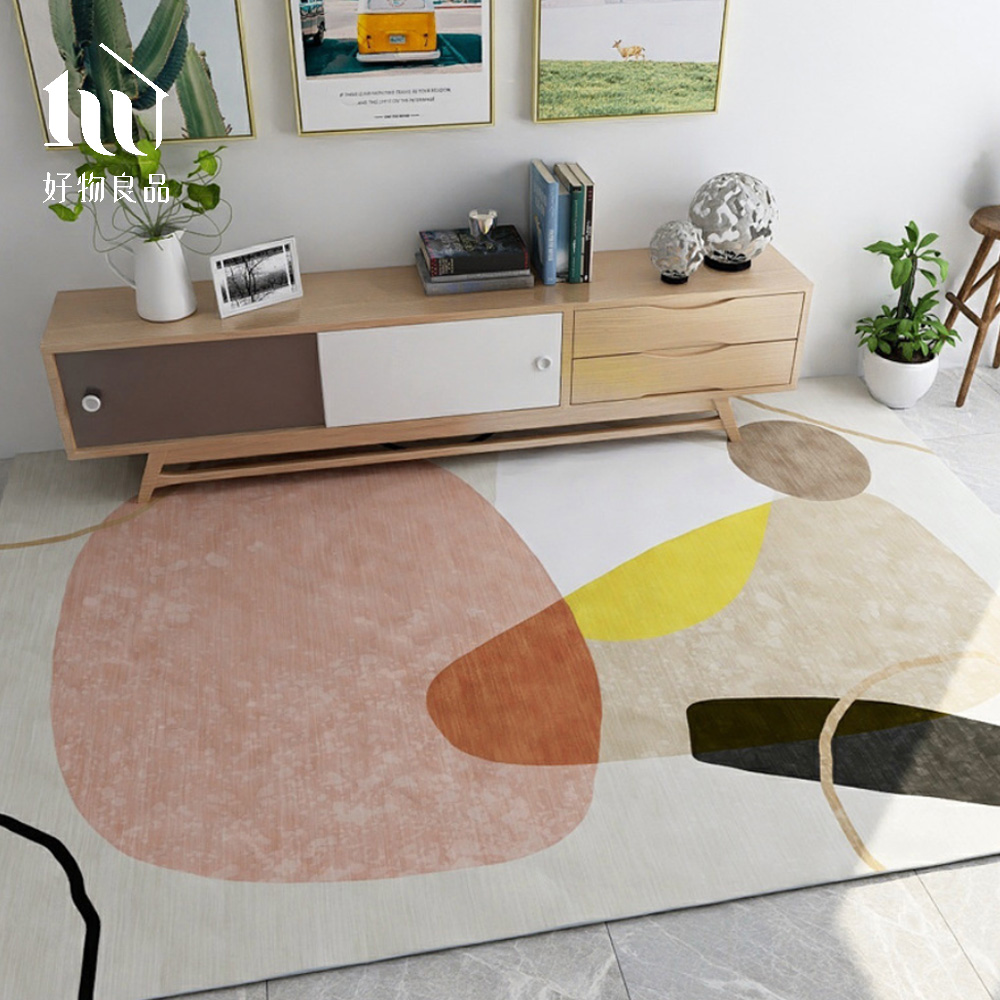 【好物良品】《R款-80x160cm》長形高密度短毛絨防滑地毯 客廳毯 臥室毯 遊戲毯 瑜伽毯
