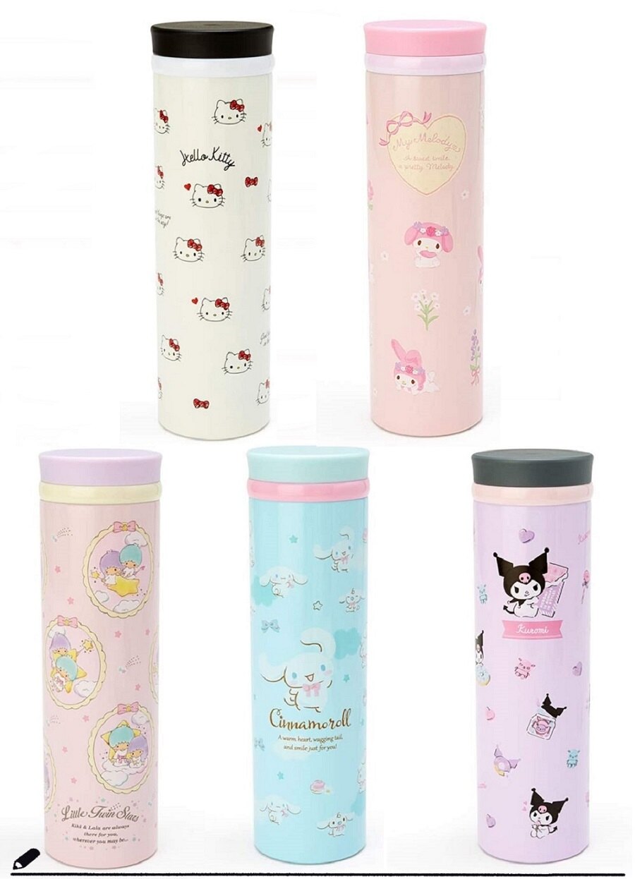 日本Sanrio三麗鷗不鏽鋼隨手瓶L460ml(綜)，隨手瓶/保溫杯/直飲式水壺/保冷保溫/環保瓶，X射線【C543412】