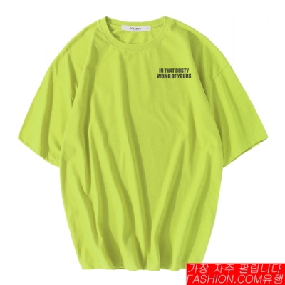 FASHION館 蘿莉女孩照片落肩短T oversize下北澤